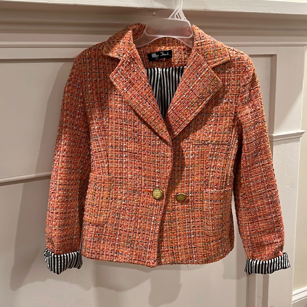 Miss Finch Tweed Blaze - Size Large fits more for a medium